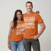 JASMINE 名前入り バースデー おもしろ クリスマス Tシャツ (ユニセックス)