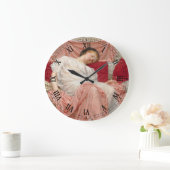 Jasmine by Albert Joseph Mooreファインアート ラージ壁時計 (ホーム)