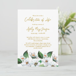 Jasmine Celebration of Life Funeral 招待状