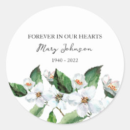 Jasmine Memorial Funeral Classic Round Sticker ラウンドシール