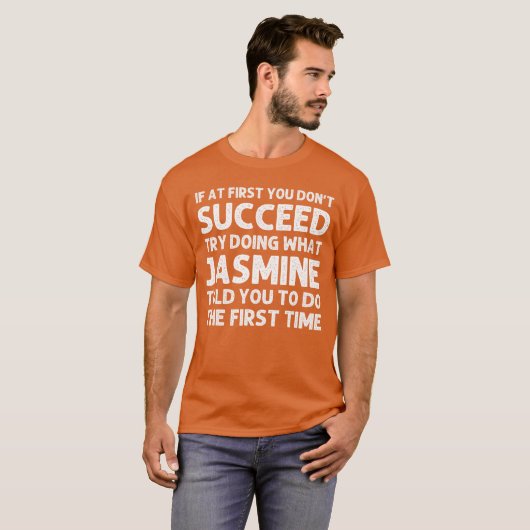 JASMINE Name Personalized Birthday Funny Christmas Tシャツ (正面フル)