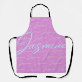 Jasmine Repeating Name Pattern  エプロン (正面)