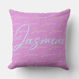 Jasmine Repeating Name Pattern  クッション