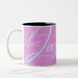 Jasmine Repeating Name Pattern  ツートーンマグカップ