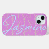 Jasmine Repeating Name Pattern  Case-Mate iPhoneケース (裏面 (横))