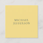 Jasmine & Slate Grey Minimalist Plain Modern Name エンクロージャーカード (正面)