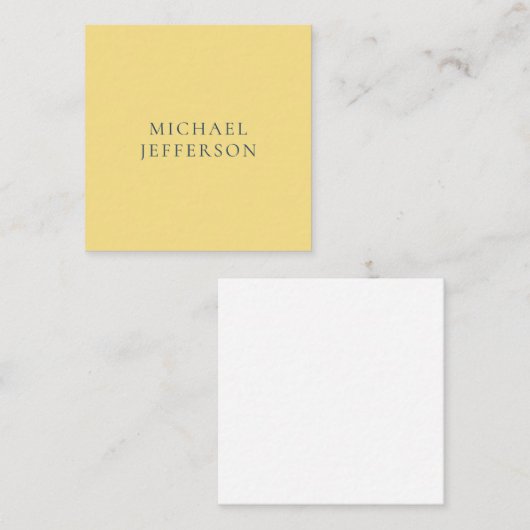 Jasmine & Slate Grey Minimalist Plain Modern Name エンクロージャーカード (正面/裏面)