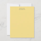 Jasmine & Slate Grey Minimalist Plain Modern Name ノートカード (正面)