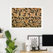Jasmine trail curtain design, 1868-70 (printed cot ポスター (ホームオフィス)