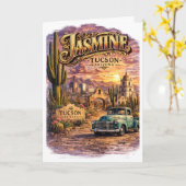 Jasmine Tucson Arizona オーダーメイド サウスウェスタン カード (黄色い花)