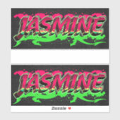 Jasmine Vorname Name Graffiti Aufkleber Sticker シール (シート)