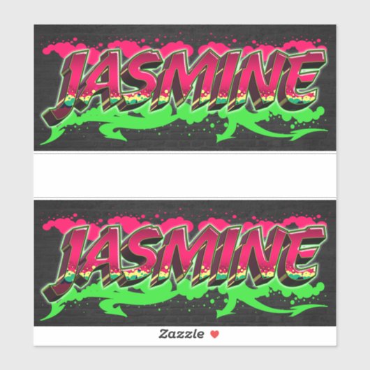 Jasmine Vorname Name Graffiti Aufkleber Sticker シール (シート)