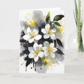 Jasmine - Watercolor flowers カード (正面)