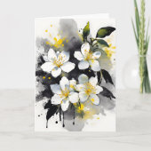 Jasmine - Watercolor flowers カード (正面)