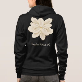Jasmine White Flower Name Front and Back パーカ
