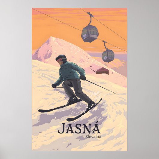 Jasna Ski Resort Slovakia Travel Poster ポスター (正面)