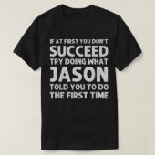 JASONギフト名パーソナライズされた誕生日おもしろいキリスト Tシャツ (デザイン正面)
