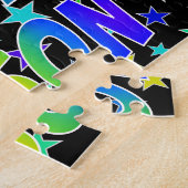 「JASON」名、おもしろい「ハッピーバースデー」 ジグソーパズル (側面)