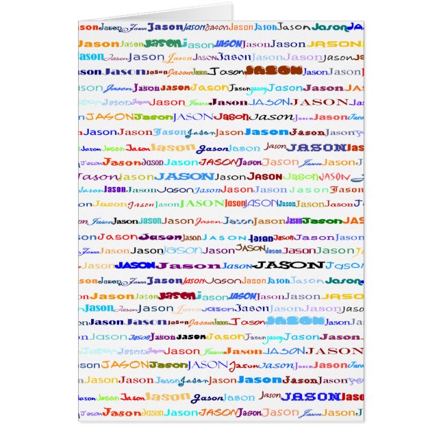 Jason 文字デザイン II Greeting Card Vertical (正面)