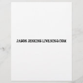 JASON JENKINS カナダライブ チラシ (裏面)