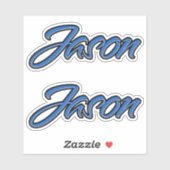 Jason Name blue Aufkleber Sticker Stickerset シール (シート)