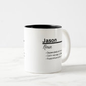 Jason Name Definition Mug | Personalized Boy Name  ツートーンマグカップ (正面右)