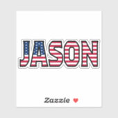 Jason Name Vorname USA Sticker Stickerset シール (シート)