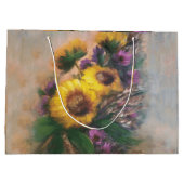 Jason StreetによるSunflower Breeze ラージペーパーバッグ (裏面)