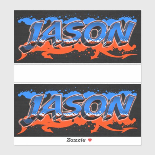 Jason Vorname Name Graffiti Aufkleber Sticker シール (シート)