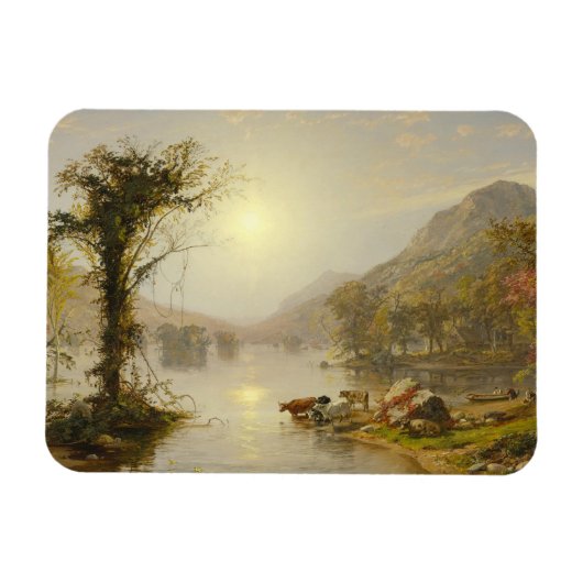 Jasper Francis Cropsey – グリーンウッド湖の秋 マグネット (横)
