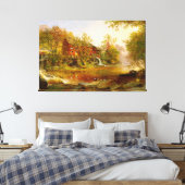 JASPER FRANCIS CROPSEY – 古い工場 – 1876 - キャンバスプリント (インサイチュ (寝室))