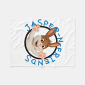 Jasper-n-friends blanket フリースブランケット (正面(横))