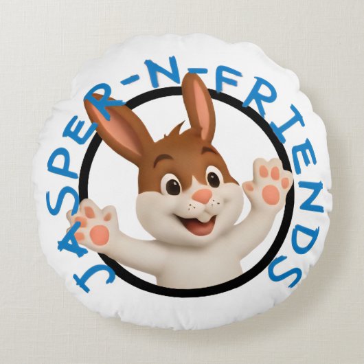 Jasper-n-friends pillow ラウンドクッション (正面)