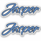 Jasper Name blue Aufkleber Sticker Stickerset シール (正面)