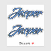 Jasper Name blue Aufkleber Sticker Stickerset シール (シート)