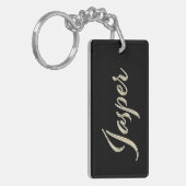 Jasper Name whitegold Schlüsselanhänger Anhänger キーホルダー (正面左)