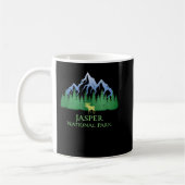 Jasper National Park Alberta Canada Mountain Moose コーヒーマグカップ (左)