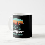 Jasper National Park Canada Bear Retro  コーヒーマグカップ (正面左)