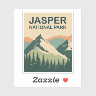 Jasper National Park Canada Scenic Nature Art シール