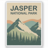Jasper National Park Canada Scenic Nature Art シール (正面)