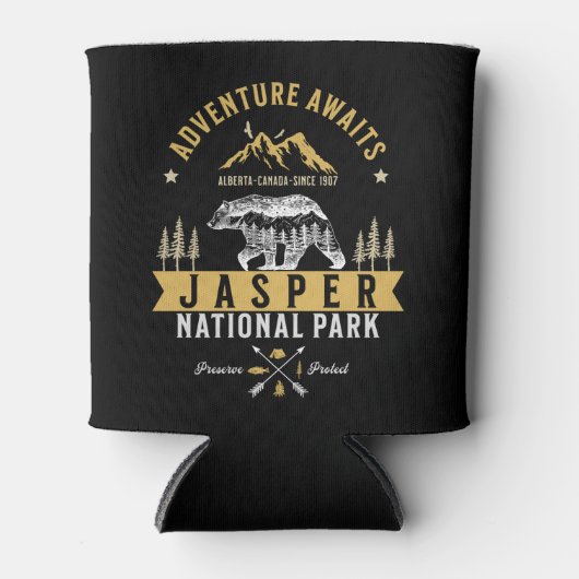 Jasper National Park Canada -Souvenir 缶クーラー (正面)