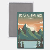 Jasper National Park Canada Travel マグネット (正面/裏面)