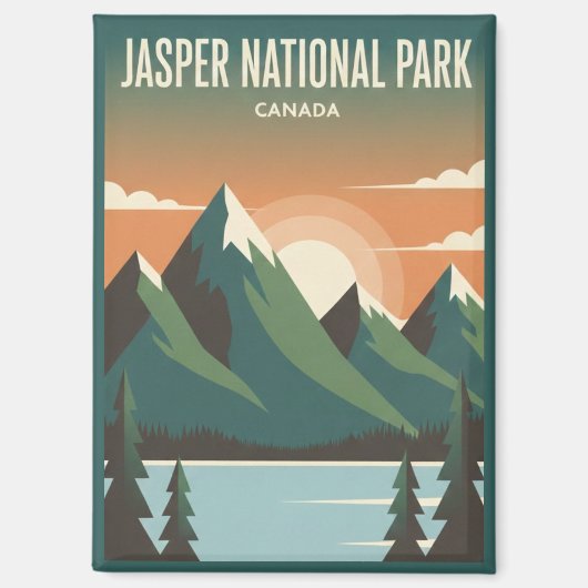 Jasper National Park Canada Travel マグネット (正面)