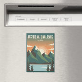 Jasper National Park Canada Travel マグネット (インサイチュ (食洗機))