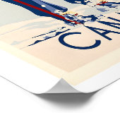 Jasper National Park Canada Woman Skiing Vintage ポスター (角)