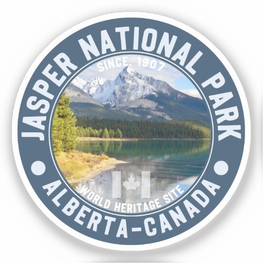 Jasper National Park in Alberta, Canada シール (正面)