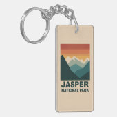 Jasper National Park Minimalist Outdoor Design キーホルダー (正面左)