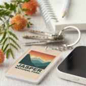 Jasper National Park Minimalist Outdoor Design キーホルダー (正面右)