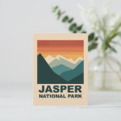 Jasper National Park Minimalist Outdoor Design ポストカード (スタンド正面)