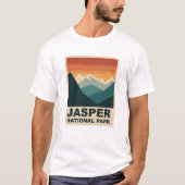 Jasper National Park Minimalist Outdoor Design Tシャツ (正面)